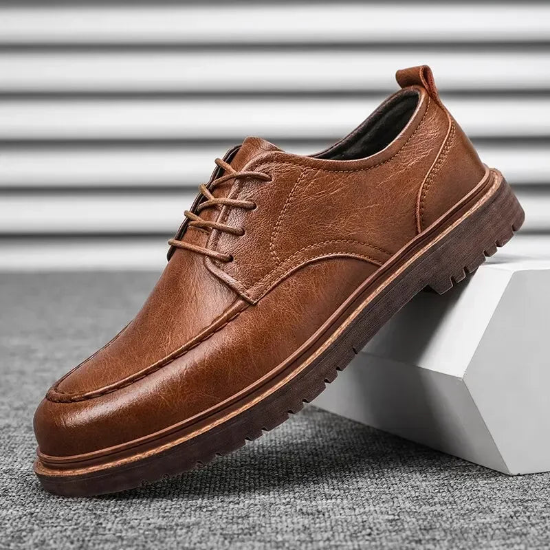 Men’s Casual Leather Shoes – Classic Handmade Loafers & Oxford Lace-Up Sneakers