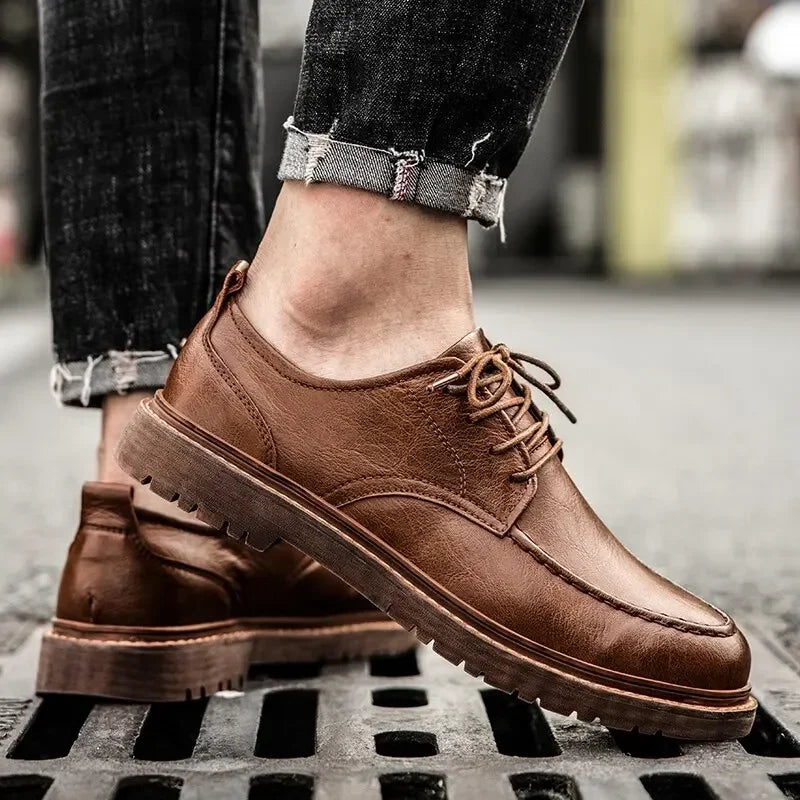 Men’s Casual Leather Shoes – Classic Handmade Loafers & Oxford Lace-Up Sneakers