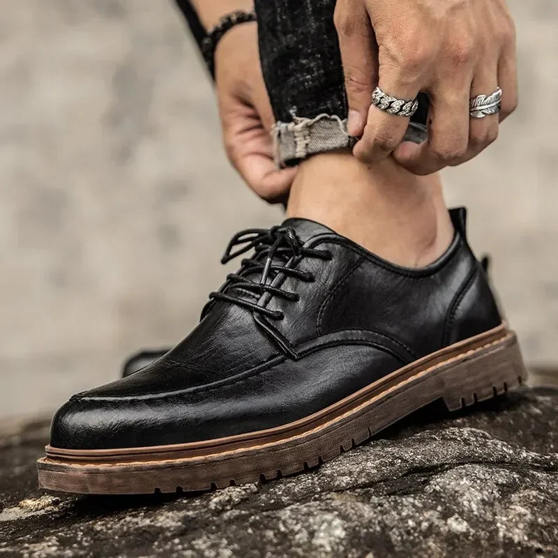Men’s Casual Leather Shoes – Classic Handmade Loafers & Oxford Lace-Up Sneakers