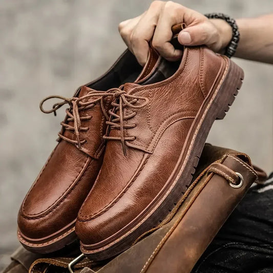 Men’s Casual Leather Shoes – Classic Handmade Loafers & Oxford Lace-Up Sneakers
