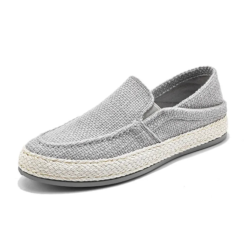 Casual Summer Canvas Men’s Shoes – Linen Fishing Style Slip-Ons 2025