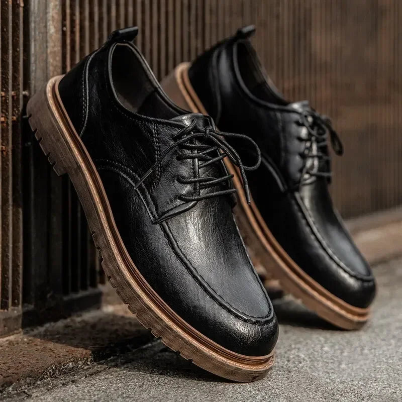 Men’s Casual Leather Shoes – Classic Handmade Loafers & Oxford Lace-Up Sneakers